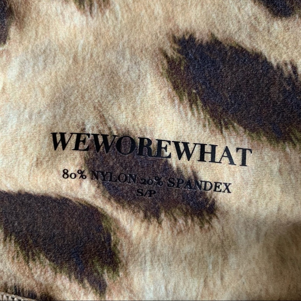 WeWoreWhat Splice Cheetah Print Bike Shorts - Picture 4 of 7